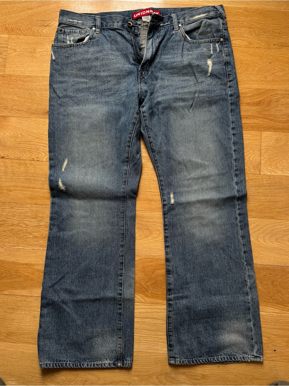 UNIONBAY Men's Medium Blue Bootcut Jeans